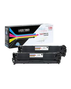 HP CE320A (HP 128A) Compatible Toner Cartridge 2-Pack