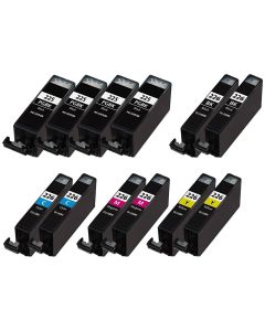 Canon CLI-226 Series Compatible Ink Cartridge Value Bundle (Includes 4 Pigment Black, 2 Each Bk/C/M/Y)