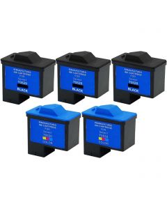 Dell T0529, T0530 Remanufactured Ink Cartridge Five Pack Value Bundle