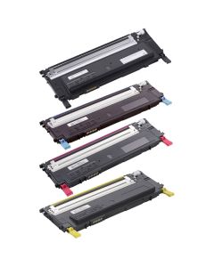 Dell Color Laser 1230 Compatible Toner Cartridge Value Bundle (C,K,M,Y)