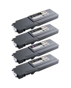 Dell Color Laser C3760, C3765dnf Compatible Toner Cartridge Value Bundle