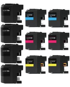 Brother LC205/LC207 Compatible Ink Cartridge 10-Pack