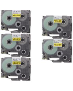 Brother TZe651 Compatible P-Touch Label Tape 5-Pack
