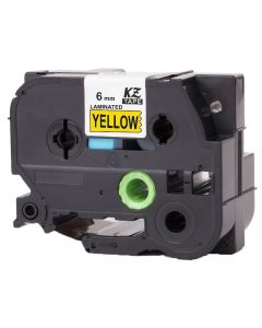 Brother TZe611 Compatible Black On Yellow P-Touch Label Tape