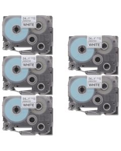 Brother TZe251 Compatible P-Touch Label Tape 5-Pack