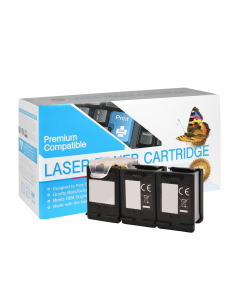 Compatible Black Ink Cartridge 3-Pack (1 Printhead + 3 EcoSaver Tanks) - HP F6U64AN (HP 63XL)