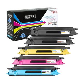 CBTN115-5P | Brother TN115 Compatible Toner Cartridge 5-Pack (2Bk, 1 each C/M/Y) ..